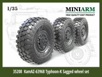 Miniarm[B35208]1/35 現用 ロシア連邦軍KamAZ-63968タイフーン-K 自重変形タイヤセット(6個セット)ズベズダ/タコム用