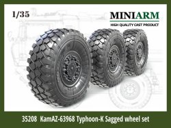 画像1: Miniarm[B35208]1/35 現用 ロシア連邦軍KamAZ-63968タイフーン-K 自重変形タイヤセット(6個セット)ズベズダ/タコム用