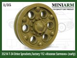 Miniarm[B35214]1/35 WWII 露/ソ ソビエト第112工場製T-34用初期型起動輪セット(ズベズダ/ドラゴン/ミニアート用)