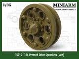 Miniarm[B35215]1/35 WWII 露/ソ T-34用プレス式後期仕様起動輪セット(ズベズダ/ドラゴン/ミニアート用)