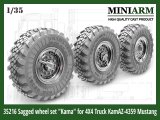 Miniarm[B35216]1/35 現用 KamAZ-4326四駆動トラック用自重変形タイヤセット スペアタイヤ付(ズベズダ用)