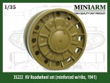 Miniarm[B35222]1/35 WWII 露/ソ KV戦車用転輪セット 1941年型リブ付開口仕様