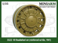 Miniarm[B35222]1/35 WWII 露/ソ KV戦車用転輪セット 1941年型リブ付開口仕様