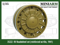 画像1: Miniarm[B35222]1/35 WWII 露/ソ KV戦車用転輪セット 1941年型リブ付開口仕様