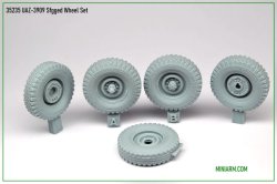 画像2: Miniarm[B35235]1/35 現用 露 UAZ-3909(UAZ-452)ブハンカ軍用車用自重変形ホイールセット4本/予備