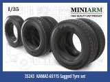 Miniarm[B35243]1/35 現用 露 KAMAZ-65115 6輪ダンプトラック用自重変形タイヤセット(ズベズダ用)