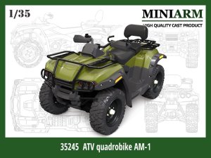 画像1: Miniarm[B35245]1/35 現用 露 ATV AM-1 4輪駆動バイク フルキット (1)