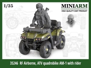 画像1: Miniarm[B35246]1/35 現用 露 ATV AM-1 4輪駆動バイク フルキット ロシア空挺軍兵士付き (1)