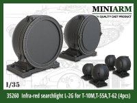 Miniarm[B35260]1/35 現用 露/ソ L-2G赤外線サーチライト T-10M重戦車/T-55A/T-62主力戦車用(4個入)