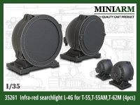 Miniarm[B35261]1/35 現用 露/ソ L-4G赤外線サーチライト T-55/T-55AM/T-62M主力戦車用(4個入)
