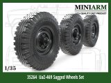 Miniarm[B35264]1/35 現用 露/ソ UAZ-469小型四輪駆動車用自重変形タイヤセット (ズベズダ用)