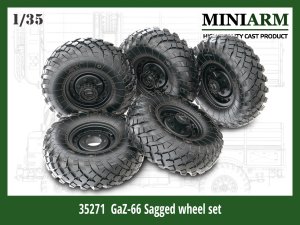 画像1: Miniarm[B35271]1/35 現用 露/ソ GAZ-66トラック 自重変形タイヤセット(ズベズダ用) (1)
