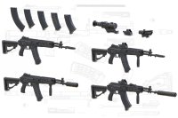 Miniarm[B35273]1/35 現用 露/ソ AK-12アサルトライフル 初期型(4個入)