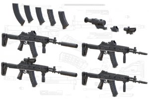 画像1: Miniarm[B35274]1/35 現用 露/ソ AK-12アサルトライフル 後期型(4個入) (1)