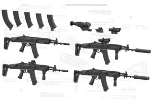 画像1: Miniarm[B35275]1/35 現用 露/ソ AK-12Mアサルトライフル(4個入) (1)