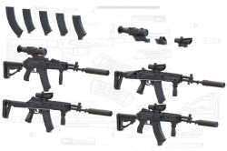 画像1: Miniarm[B35276]1/35 現用 露/ソ AK-12/AK-12Mアサルトライフルセット(4個入)