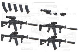 画像1: Miniarm[B35276]1/35 現用 露/ソ AK-12/AK-12Mアサルトライフルセット(4個入) (1)
