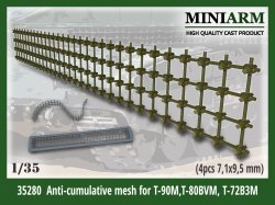 画像1: Miniarm[B35280]1/35 現用 露/ソ 成形炸薬弾防御メッシュ T-90M/T-80BVM/T-72B3M主力戦車用(4個入)