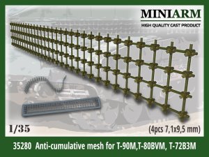 画像1: Miniarm[B35280]1/35 現用 露/ソ 成形炸薬弾防御メッシュ T-90M/T-80BVM/T-72B3M主力戦車用(4個入) (1)
