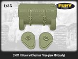 Fury Models [FM35017]1/35 WWII 米 M4シャーマン戦車用 3ピース最終減速機カバー(初期タイプ)