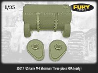 Fury Models [FM35017]1/35 WWII 米 M4シャーマン戦車用 3ピース最終減速機カバー(初期タイプ)