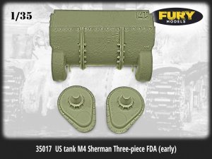 画像1: Fury Models [FM35017]1/35 WWII 米 M4シャーマン戦車用 3ピース最終減速機カバー(初期タイプ) (1)