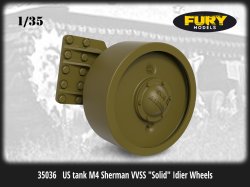 画像1: Fury Models[FM35036]1/35 WWII 米 M4シャーマン戦車 VVSS用ソリッド誘導輪セット