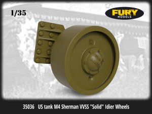 画像1: Fury Models[FM35036]1/35 WWII 米 M4シャーマン戦車 VVSS用ソリッド誘導輪セット (1)