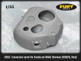 Fury Models [FM35052]1/35 WWII 米 M4A2シャーマン戦車D50878型砲塔 後期/最終仕様コンバージョンキット(ズベズダ用)