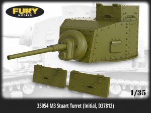 画像1: Fury Models [FM35054]1/35 WWII 米陸軍M3スチュアート用初期生産型砲塔セット(タミヤ用) (1)