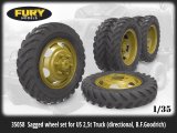 Fury Models [FM35058]1/35 WWII 米 陸軍2.5トン6×6軍用カーゴトラック用自重変形ホイールセット 回転指定タイヤ仕様(B.F/グッドリッチ)