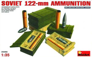 画像1: ミニアート[MA35068]ソビエト　１２２ｍｍ砲弾＆弾薬箱セット (1)
