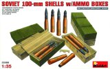 ミニアート[MA35088]ソビエト　１００ｍｍ砲弾＆弾薬箱セット