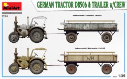画像2: ミニアート[MA35314]1/35ドイツトラクター D8506  トレーラークルー付き