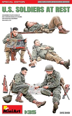 画像1: ミニアート[MA35318]1/35アメリカ兵 休息中５体入 特別版（歩兵用武器・装備品付）