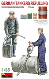 ミニアート[MA35348]1/35ドイツ兵 燃料補給中２体入（ドラム缶２個＋石油缶４個付）