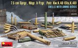 ミニアート[MA35375]1/35　7.5 cm Sprgr., Nbgr. & Pzgr.  Patr. Kw.K.40 (Stu.K.40)  弾薬箱付き砲弾