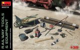 ミニアート[MA35572]1/35 鉄道敷設用工具と装備品（枕木・スコップ・レンチ等）