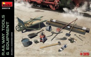 画像1: ミニアート[MA35572]1/35 鉄道敷設用工具と装備品（枕木・スコップ・レンチ等） (1)