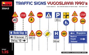 画像1: ミニアート[MA35643]1/35　道路標識 ユーゴスラビア 1990年代 (1)