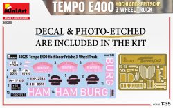 画像9: ミニアート[MA38025]1/35　Tempo E400　荷台付き三輪トラック