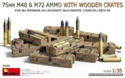 画像1: ミニアート[MA53078]1/35 75mm M48＆M72用弾薬 w/木箱