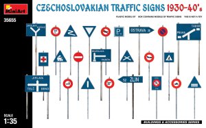 画像1: ミニアート[MA35655]1/35 チェコスロバキア 交通標識1930-40年代 (1)