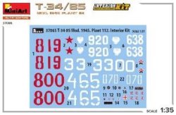 画像8: ミニアート[MA37065]1/35 T-34-85 1945年 第112工場製　インテリアキット