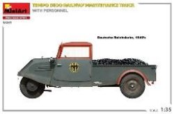 画像4: ミニアート[MA38063]1/35 Tempo E400 鉄道保守トラック(フィギュア4体入)