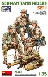 画像1: ミニアート[MA53022]1/35 ドイツ戦車乗りセット1.頭部レジン製 (1)