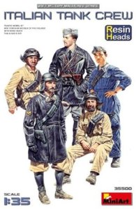 画像1: ミニアート[MA35500]1/35 イタリア戦車乗組員 頭部レジン製　フィギュア5体入 (1)