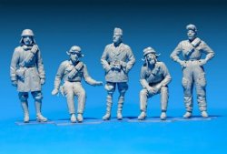 画像2: ミニアート[MA35500]1/35 イタリア戦車乗組員 頭部レジン製　フィギュア5体入