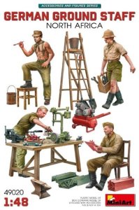 画像1: ミニアート[MA49020]1/48 ドイツ軍 北アフリカ 地上作業員 w/アクセサリー フィギュア4体入 (1)