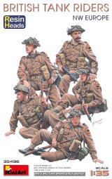 ミニアート[MA35496]1/35 イギリス戦車跨乗兵(西ヨーロッパ) 頭部レジン製